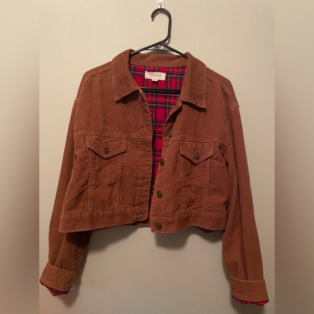 Brown Pacsun Corduroy Cropped Jacket